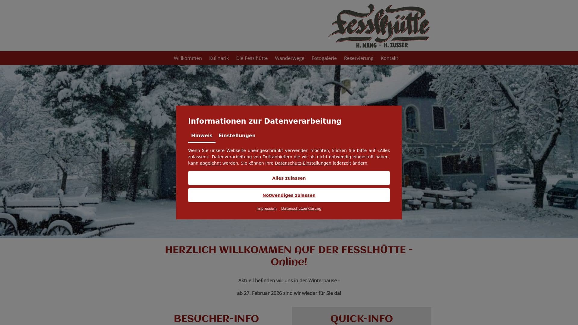 Fesslhütte - Mang & Zusser GmbH