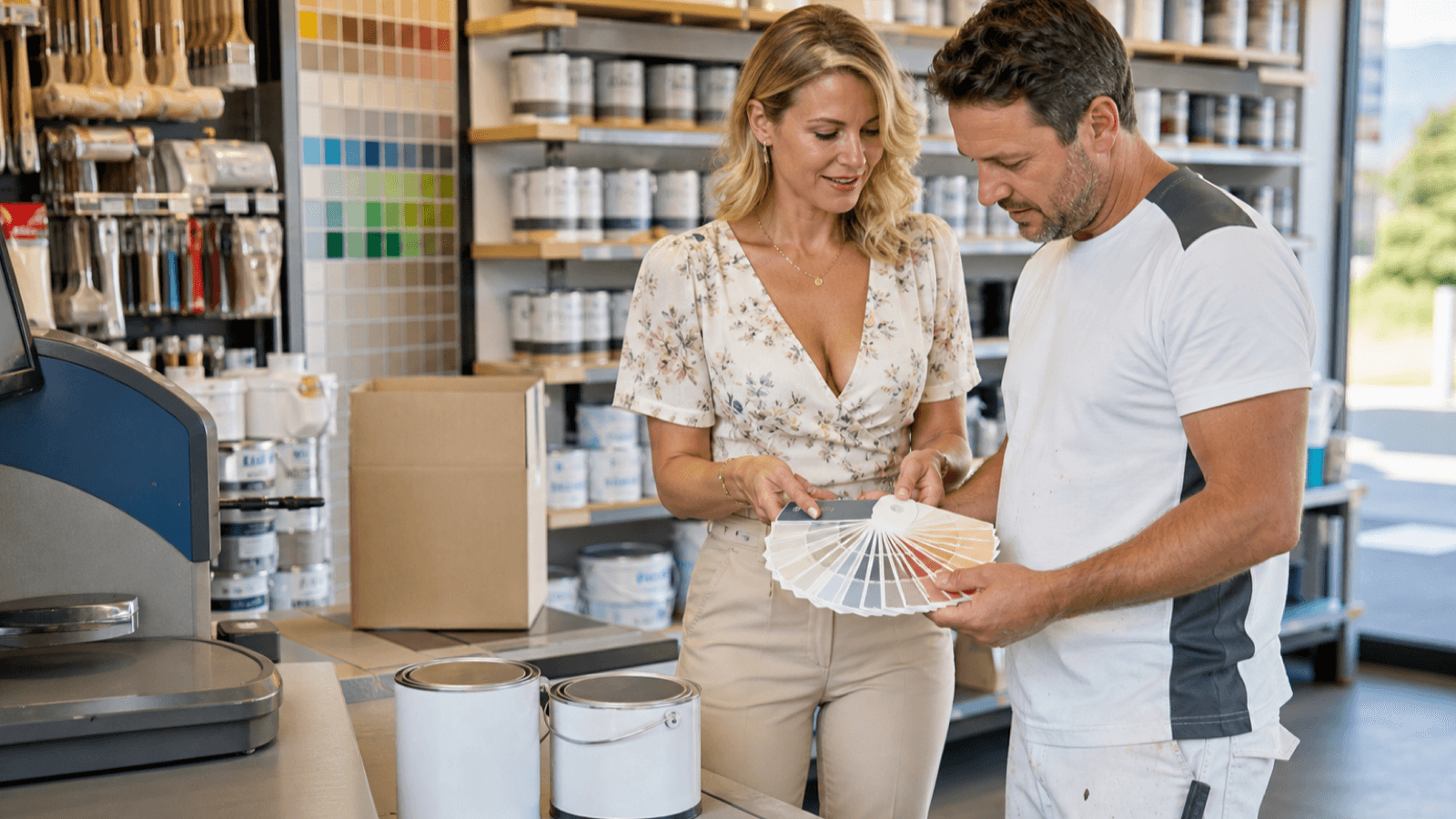 Farbenfachhandel-Website: Produktwahl, Beratung und Abholung klar führen