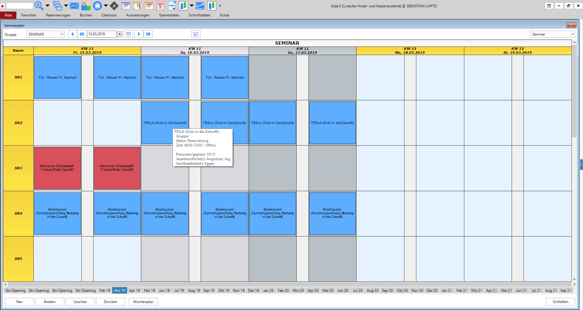 Seminar-, Ebentplaner