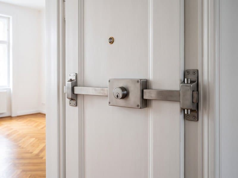 Einbruchschutz: Panzerriegel und Sicherheitsbeschlag an der Wohnungstür