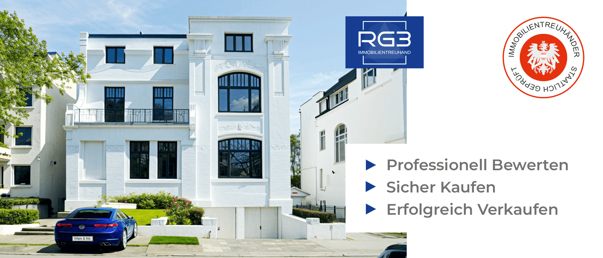 Immobilienberatung und persönliche Betreuung durch RG3 Immobilientreuhand GmbH