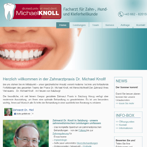 Facharzt für Zahn-, Mund- und Kieferheilkunde in Salzburg, Dr. Michael Knoll