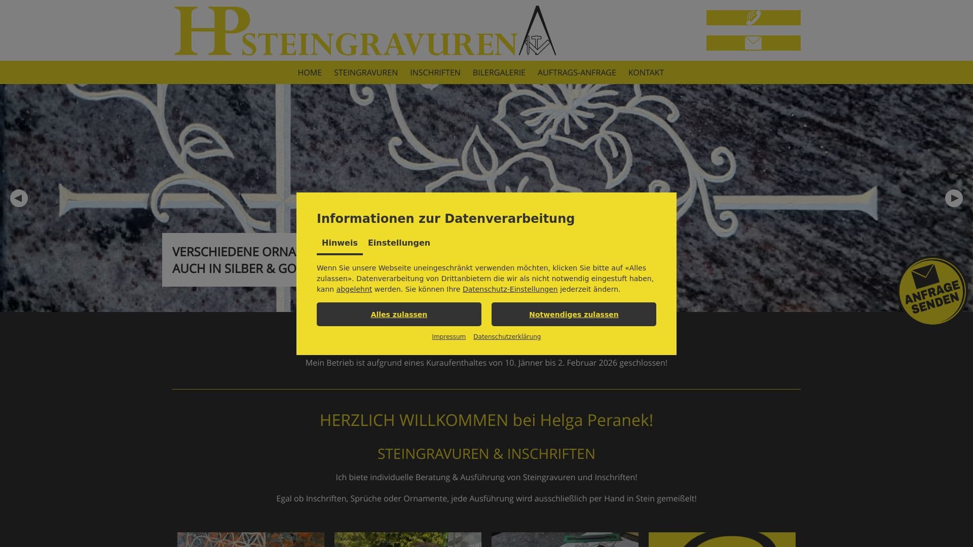 Helga Peranek Steingravuren