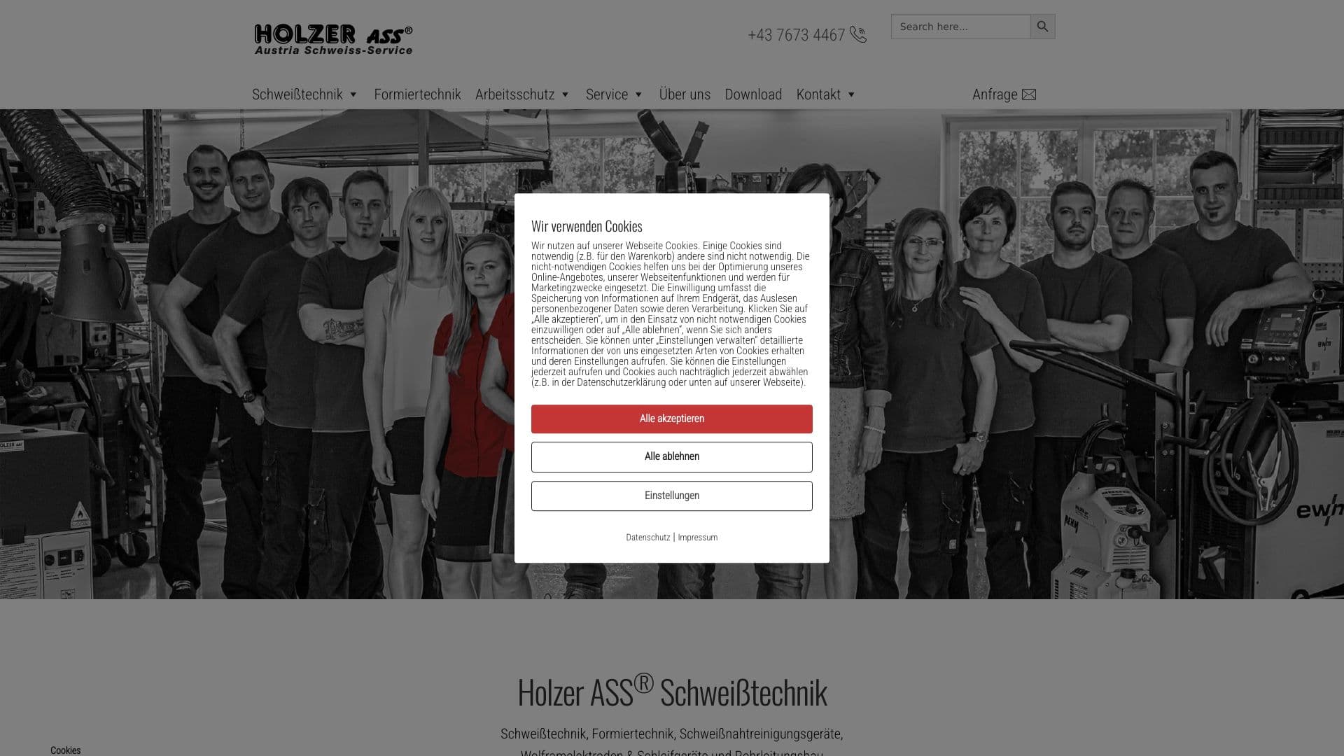 Holzer ASS - Schweißtechnik