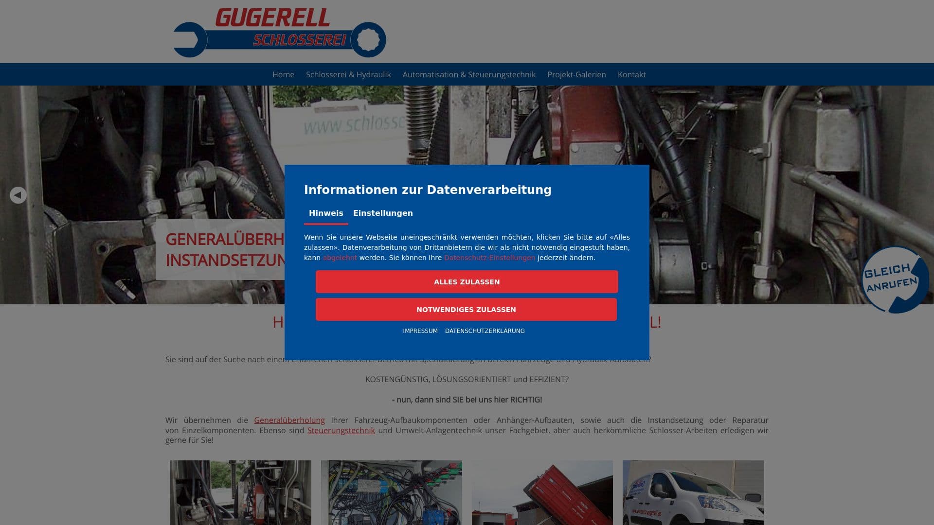 Ing. Andreas GUGERELL Schlosserei & Hydraulikarbeiten