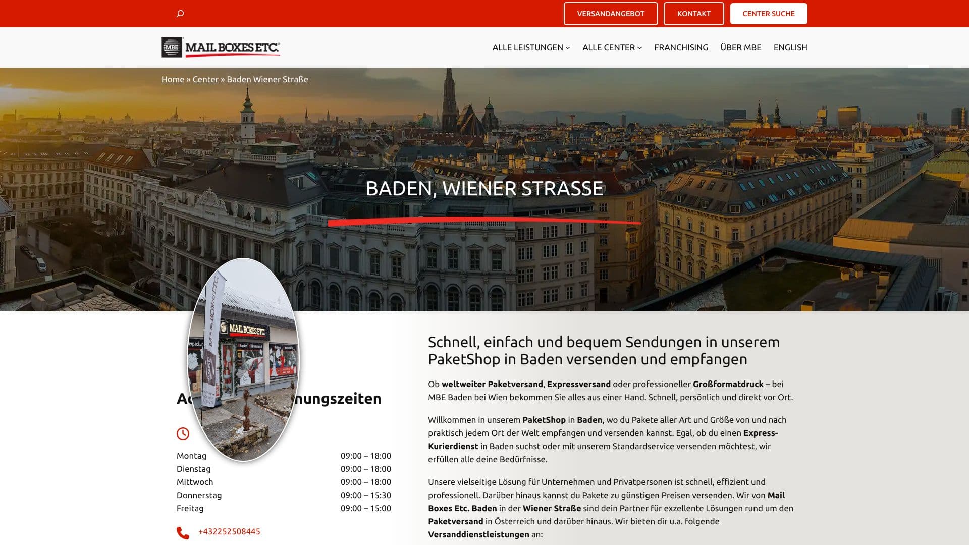 Mail Boxes Etc. Baden - Versand, Verpackung, Grafik & Druck