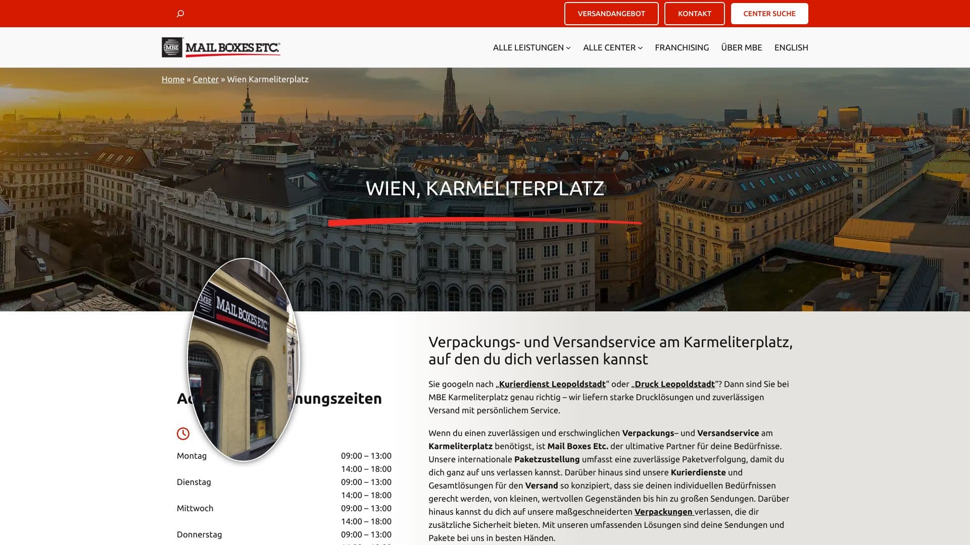 Mail Boxes Etc. Karmeliterplatz - Versand, Verpackung, Grafik & Druck