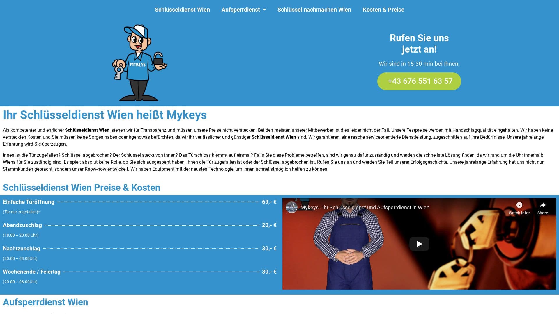 MyKeys - Aufsperrdienst & Schlüsseldienst Wien