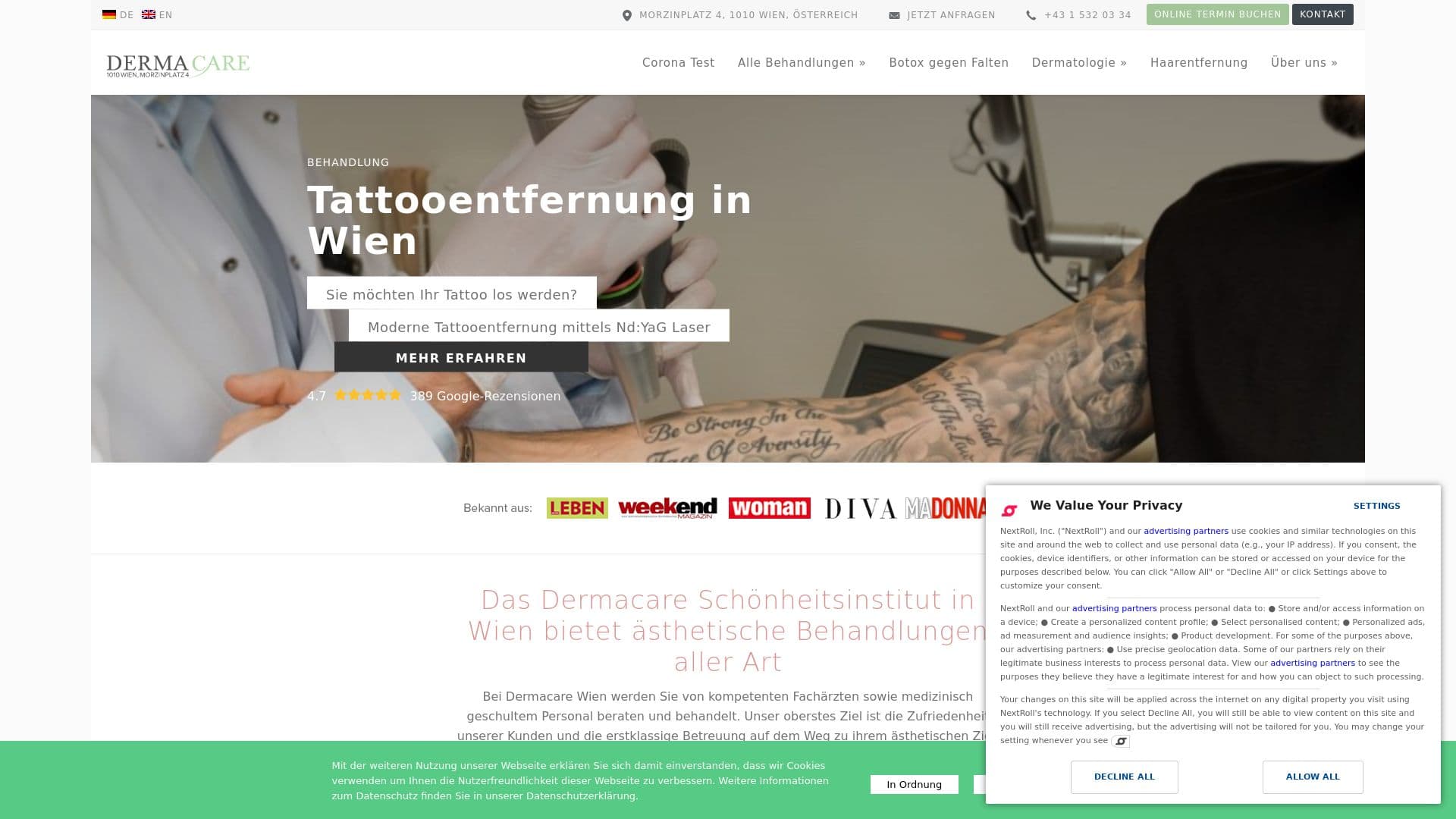 Schönheitsinstitut Wien Dermacare.at