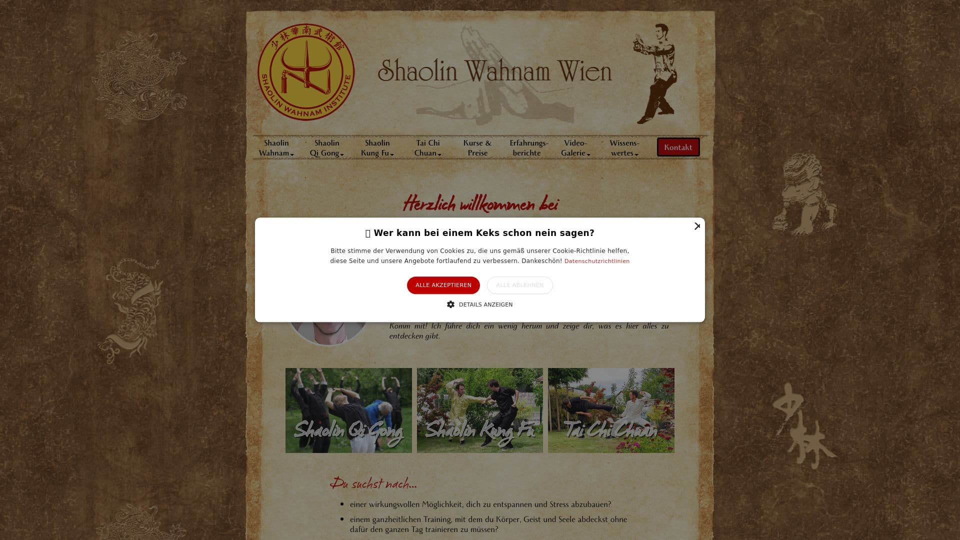 Shaolin Wahnam – Schule für Shaolin Qi Gong, Tai Chi Chuan und Shaolin Kung Fu e.U.