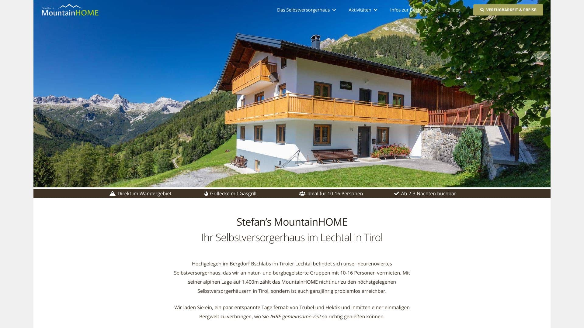 Stefan’s MountainHOME – Selbstversorgerhaus in Tirol